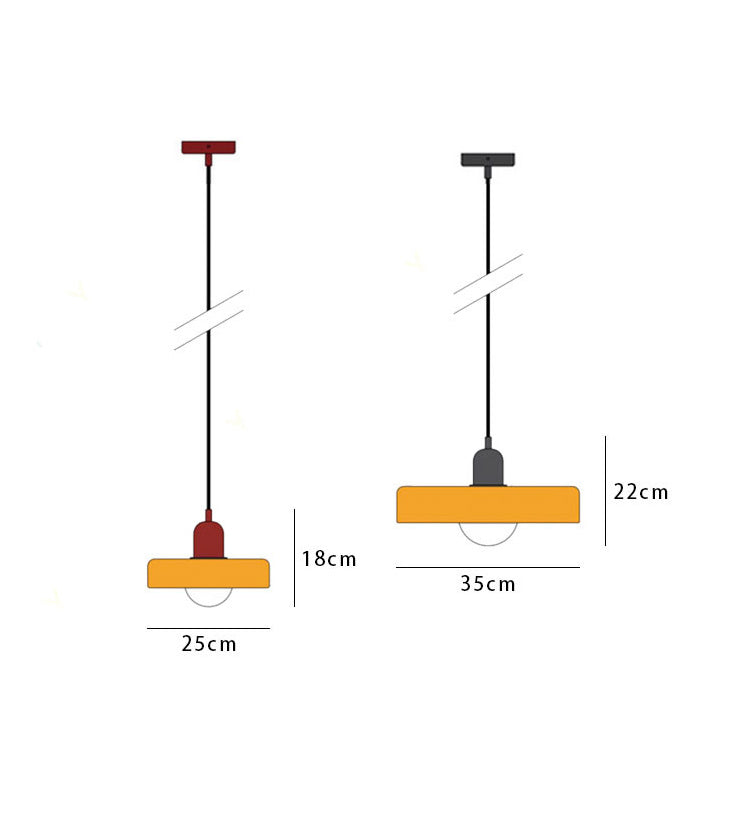 Miklon | Kolorowa lampa wisząca w stylu Bauhaus