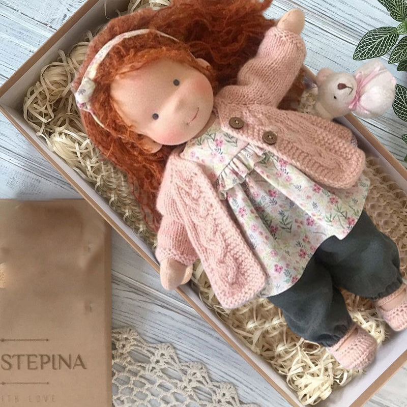 Muñeca Hecha a Mano para Bebés en Estilo Waldorf