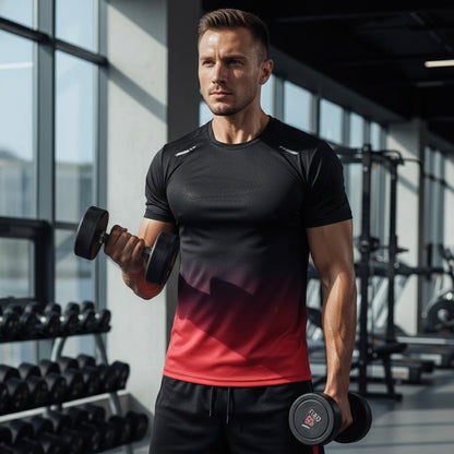 Męski Zestaw Sportowy Z Szybkoschnącej | Koszulka I Szorty Odzież Aktywna