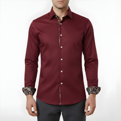 Men's Paisley Print Shirt | Long Sleeve Statement Style