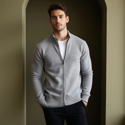 Cardigan zippé homme