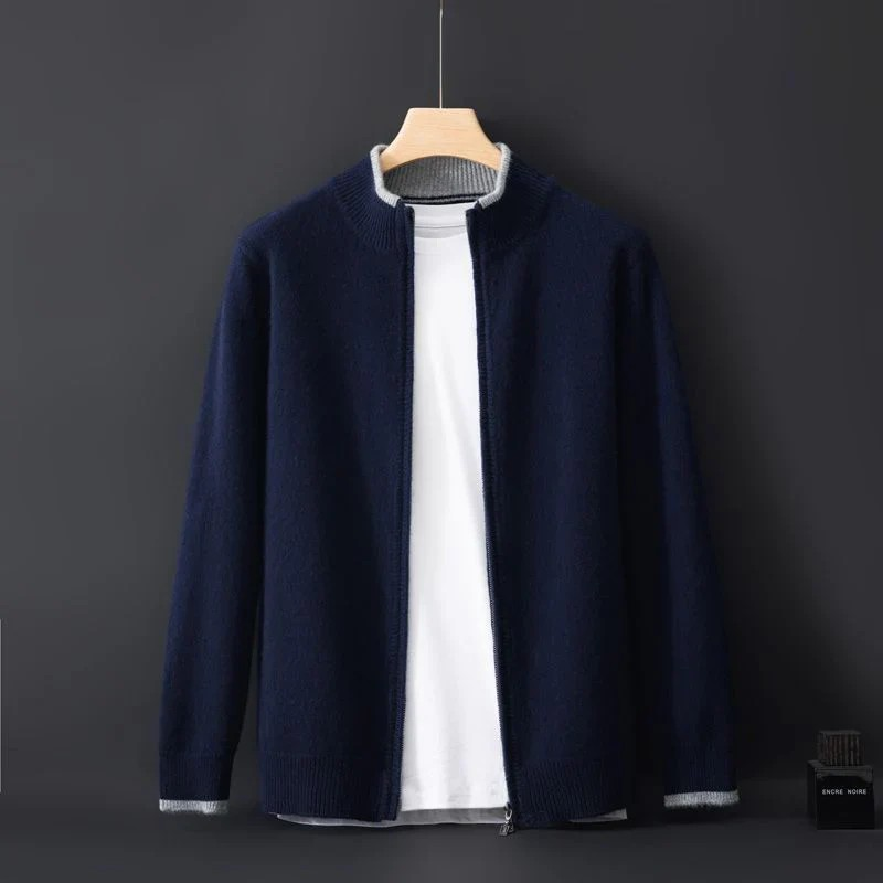 Cardigan zippé homme