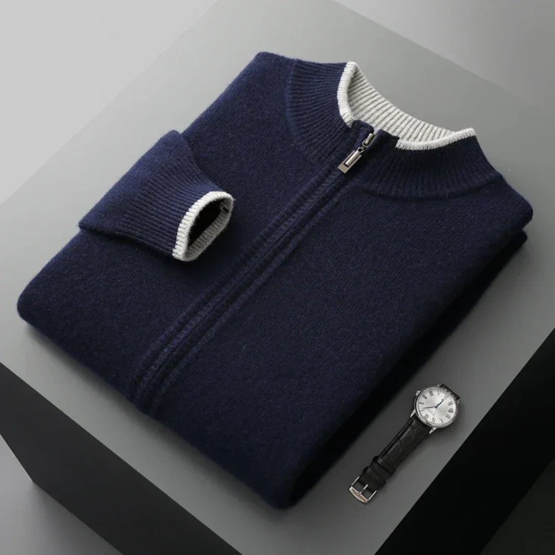 Cardigan zippé homme