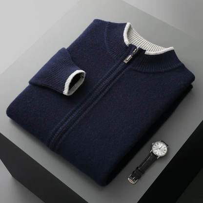 Cardigan zippé homme