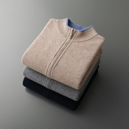 Cardigan zippé homme