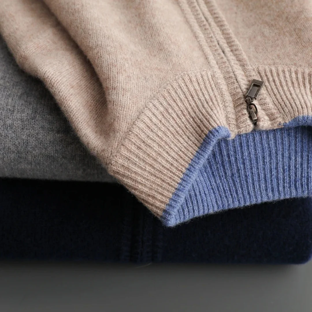 Cardigan zippé homme