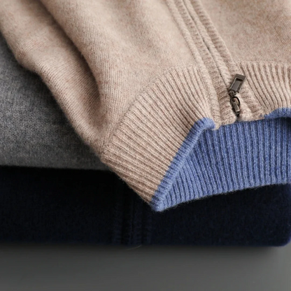 Cardigan zippé homme