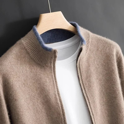 Cardigan zippé homme