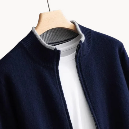 Cardigan zippé homme