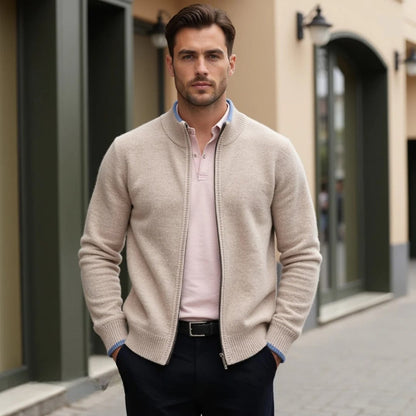 Cardigan zippé homme