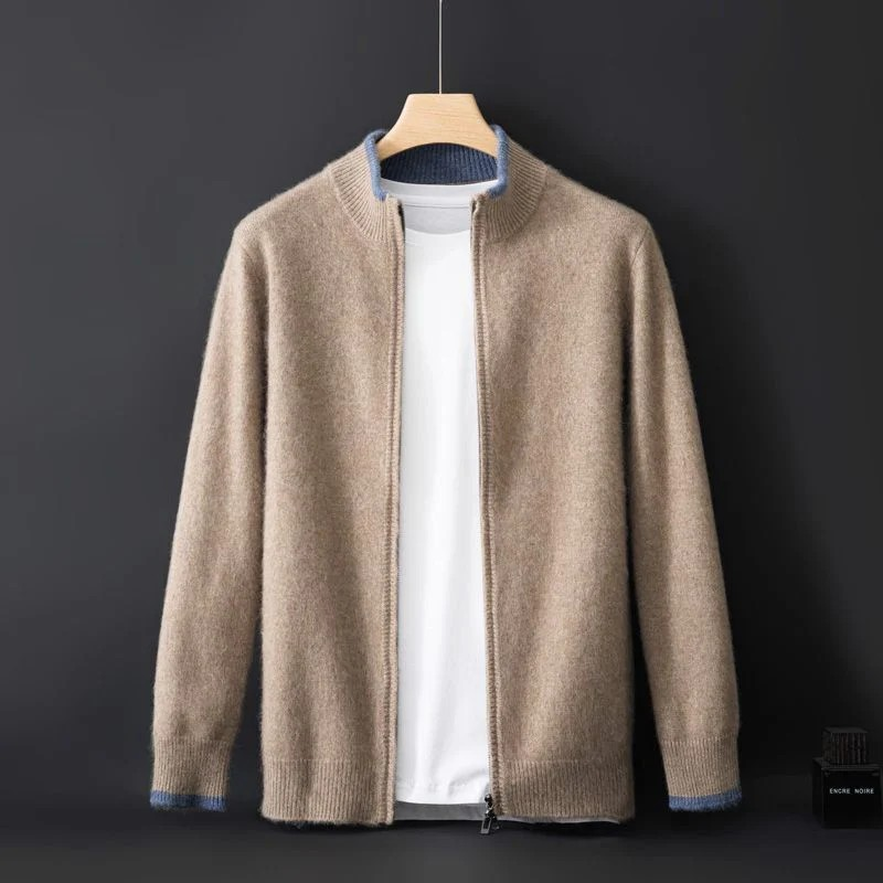 Cardigan zippé homme