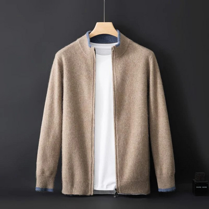 Cardigan zippé homme