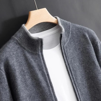 Cardigan zippé homme
