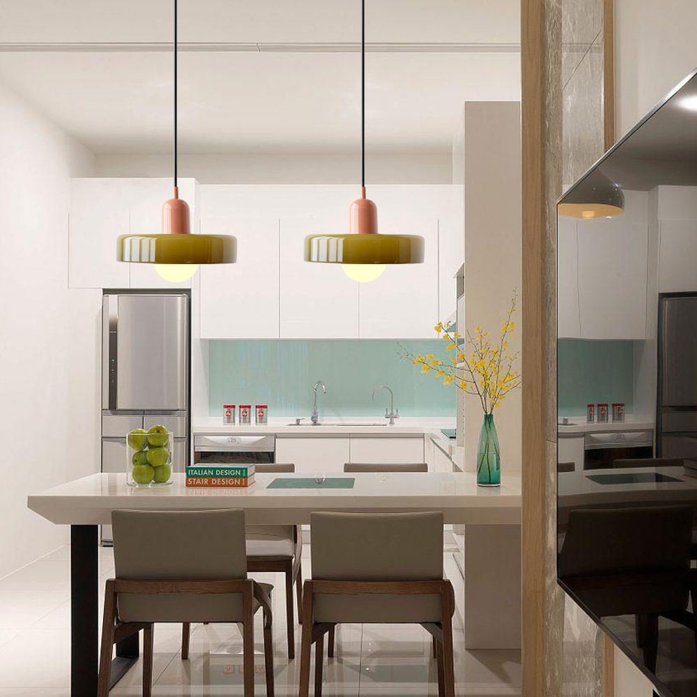 Miklon | Kolorowa lampa wisząca w stylu Bauhaus