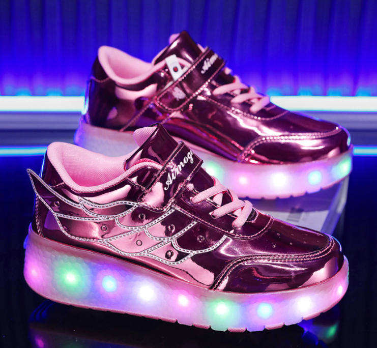 Chaussures LED à roulettes pour filles | Patins lumineux pour filles