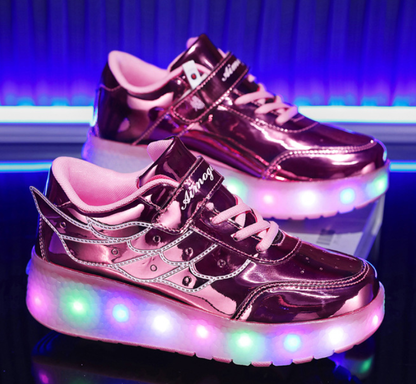 Chaussures LED à roulettes pour filles | Patins lumineux pour filles