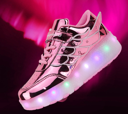 Chaussures LED à roulettes pour filles | Patins lumineux pour filles