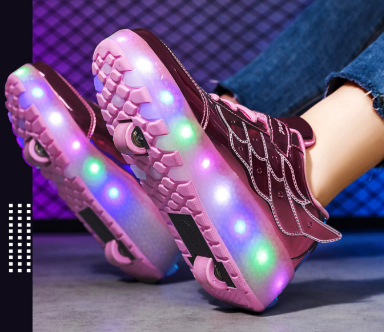Chaussures LED à roulettes pour filles | Patins lumineux pour filles