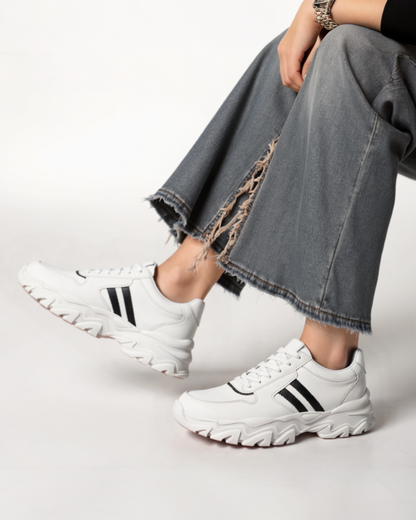 Zapatillas deportivas de mujer con plataforma oculta | Calzado cómodo que aumenta la altura