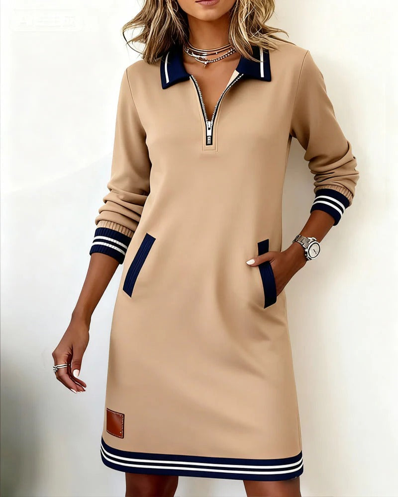 Robe midi pour femme à manches longues | Style quotidien