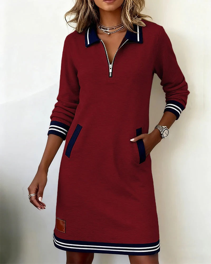 Robe midi pour femme à manches longues | Style quotidien