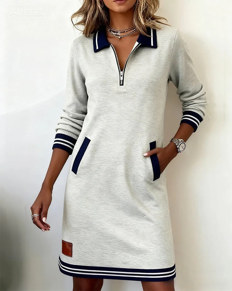 Robe midi pour femme à manches longues | Style quotidien