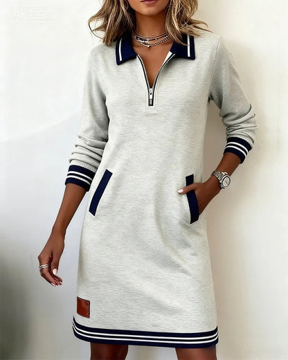 Robe midi pour femme à manches longues | Style quotidien