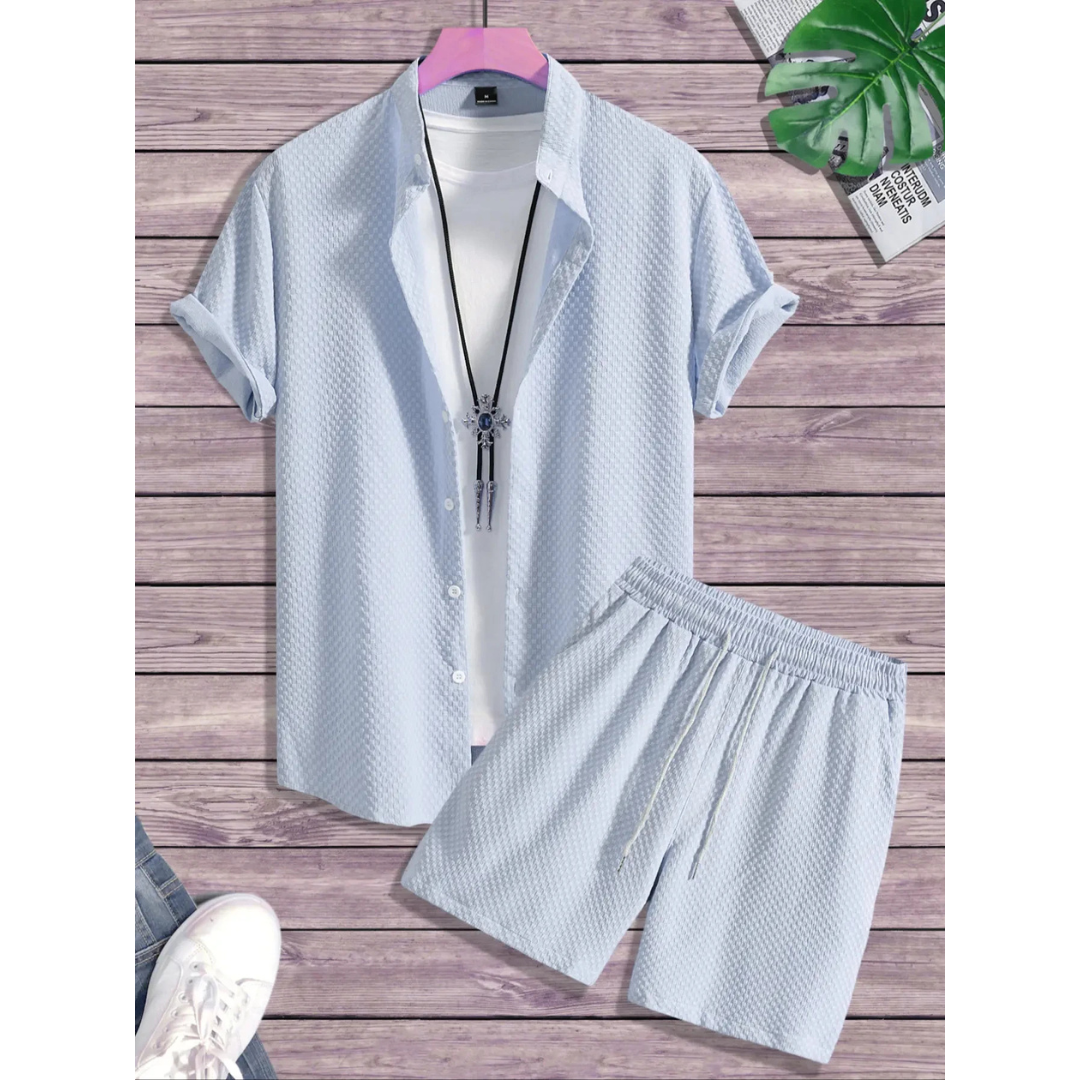 Pánská italská letní sada | Uvolněný a pohodlný dvoudílný outfit