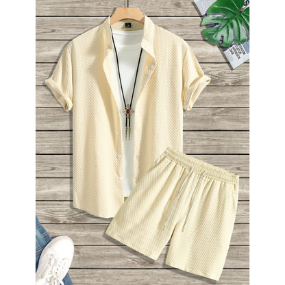 Pánská italská letní sada | Uvolněný a pohodlný dvoudílný outfit