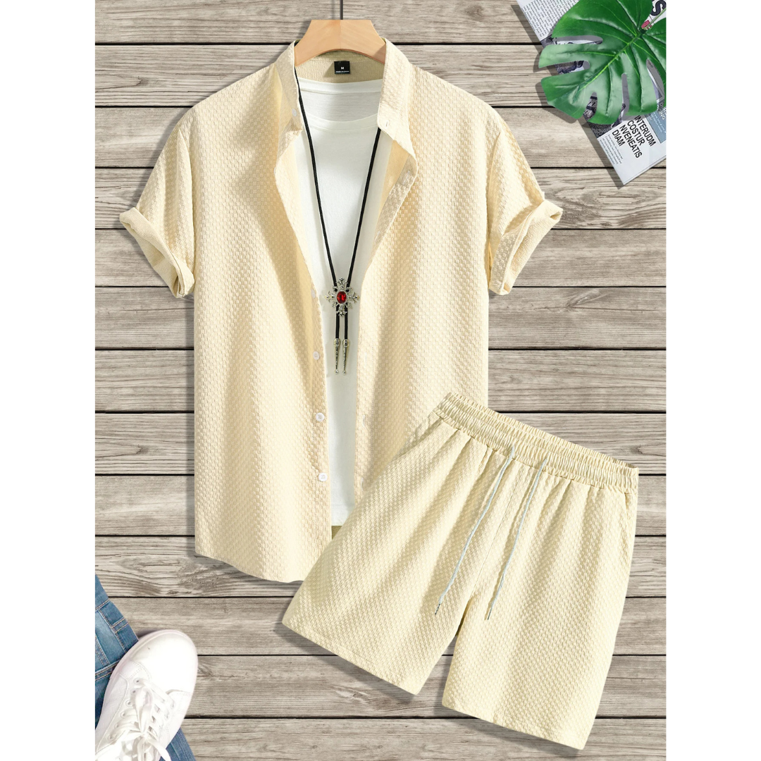 Pánská italská letní sada | Uvolněný a pohodlný dvoudílný outfit
