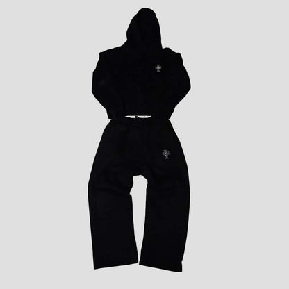 Ensemble homme grande taille avec sweat à capuche et pantalon | ensemble doux pour la maison