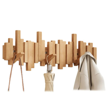 Klaviatura Stěna Kabát Regál | Ořechové Dřevo Minimalistický Design