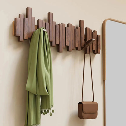 Klavírní nástěnný stojan na kabáty | Design z ořechového dřeva