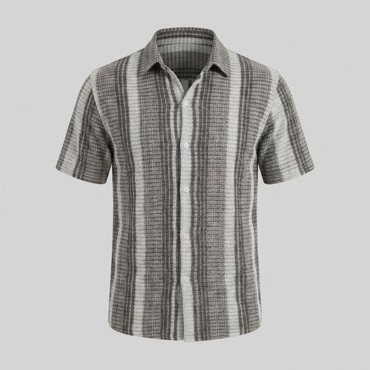 Camisa de manga corta a rayas para hombre