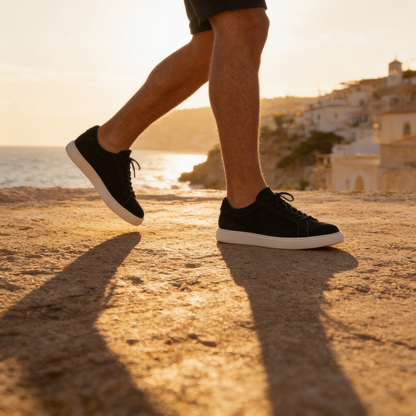 Baskets basses pour hommes en style daim | Design minimaliste épuré