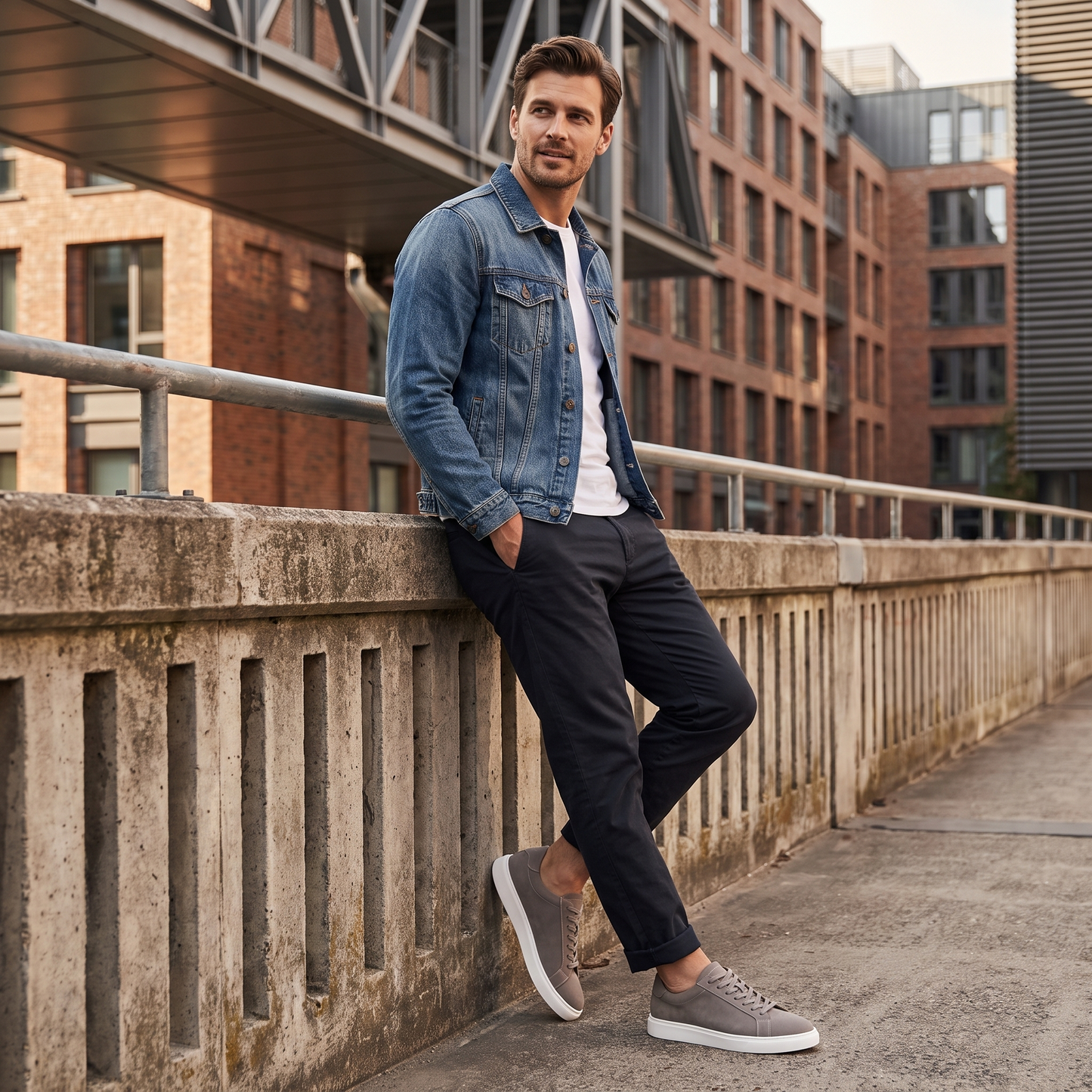 Baskets basses pour hommes en style daim | Design minimaliste épuré