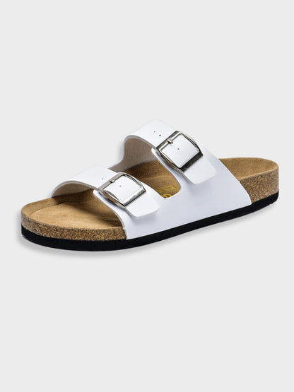 Mules en cuir pour hommes | Sandales confortables à deux brides