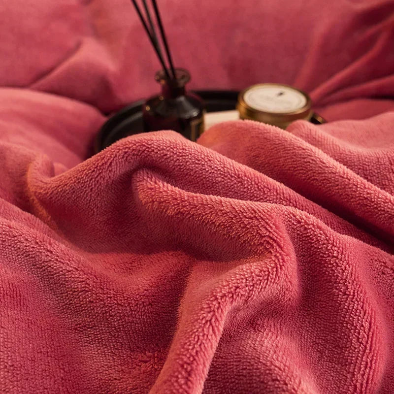 Set di copripiumini in pile effetto velluto | Aggiornamento accogliente per la camera da letto