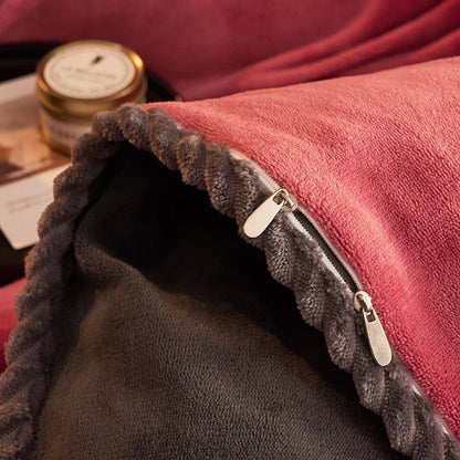 Set di copripiumini in pile effetto velluto | Aggiornamento accogliente per la camera da letto