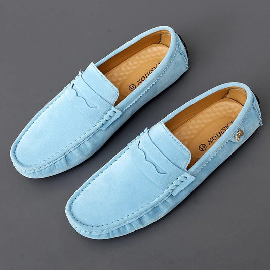 Mocasines cómodos de ante para hombre | Casual slip-on