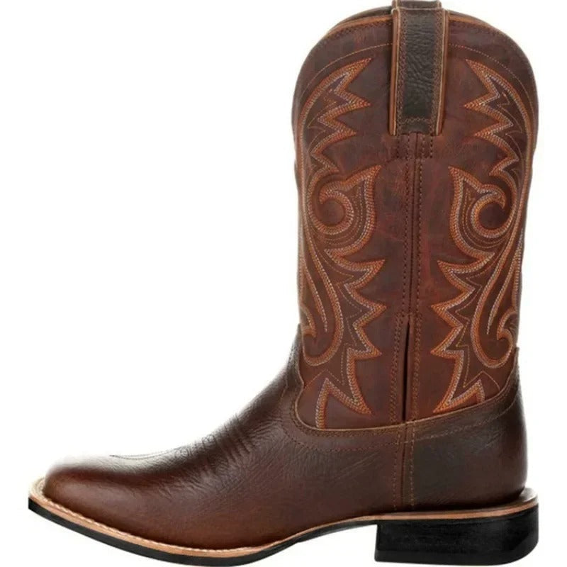 Botas de Vaquero para Hombre en Estilo de Cuero