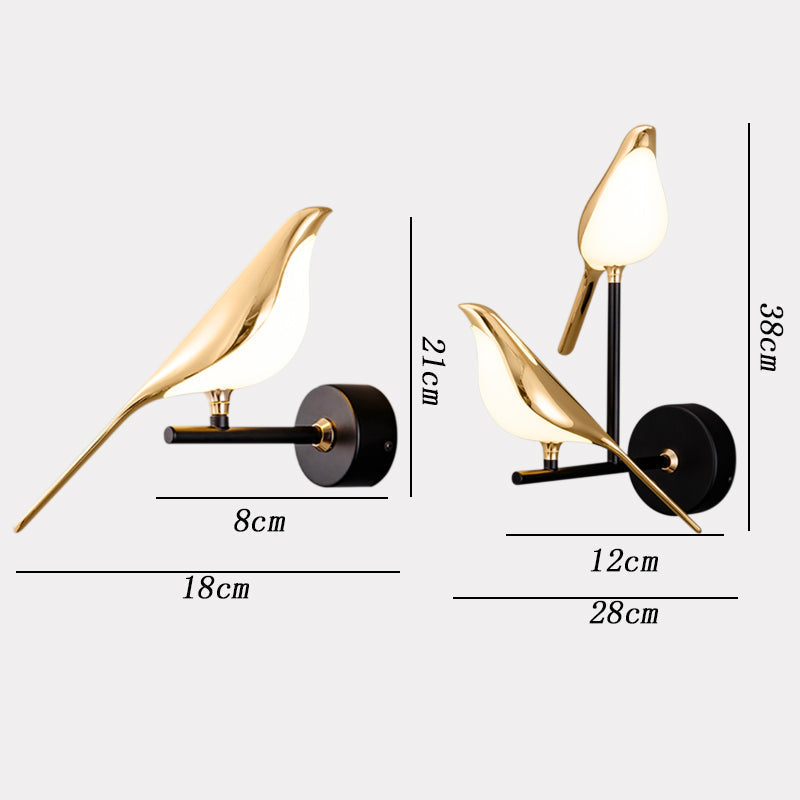 Bordik | Nowoczesna lampa ścienna Bird