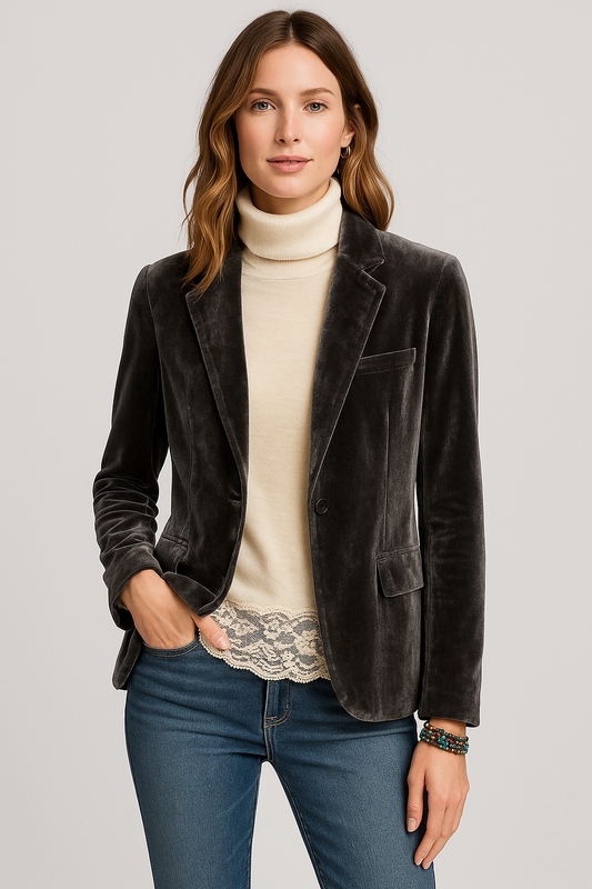 Chaqueta ajustada de corte estrecho para mujer | Aspecto versátil para oficina y noche
