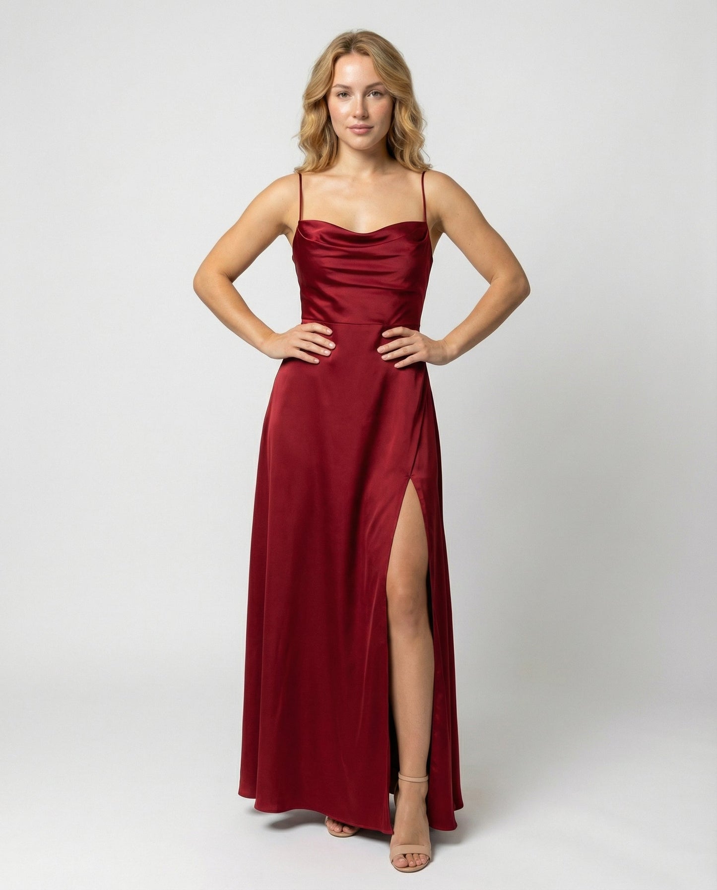 Damska Sukienka Maxi Z Podział | Elegancki Swobodny Styl Na Lato