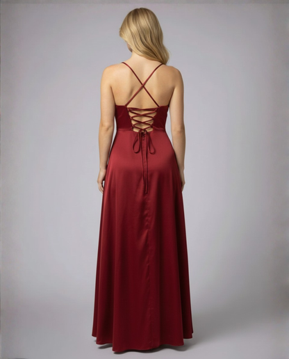 Damska Sukienka Maxi Z Podział | Elegancki Swobodny Styl Na Lato