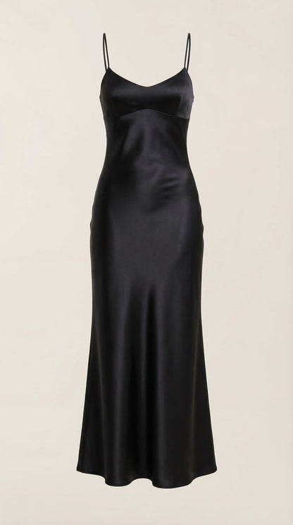 Women's Maxi Dress with V-Neckline | Elegant Evening Occasion Wear