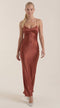 Women's Maxi Dress with V-Neckline | Elegant Evening Occasion Wear