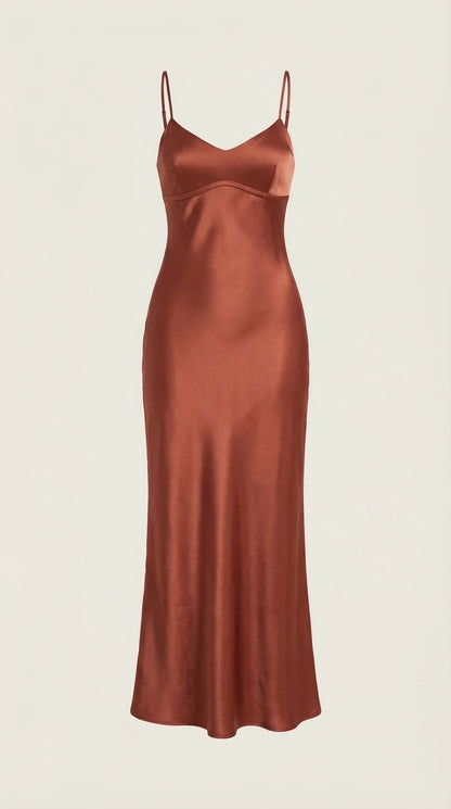 Women's Maxi Dress with V-Neckline | Elegant Evening Occasion Wear
