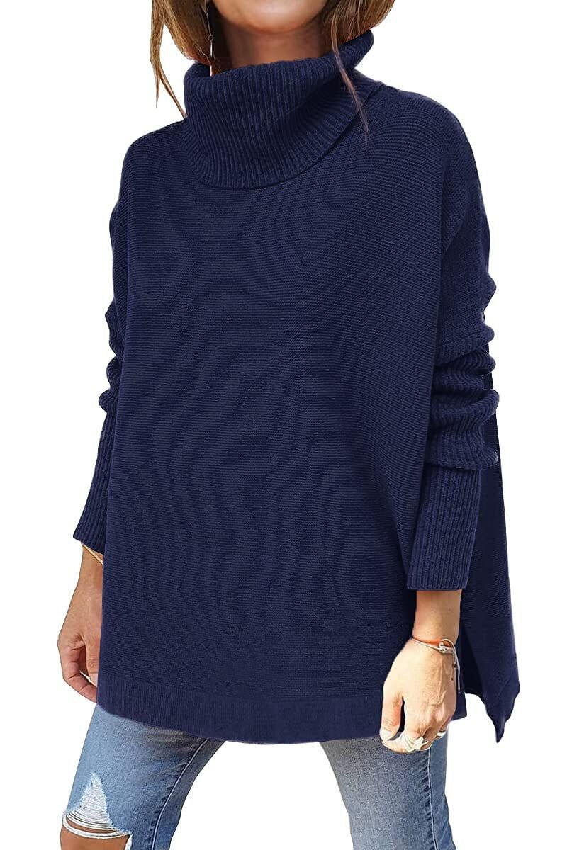 Women's Warm Knit Sweater with Turtleneck | Wool Blend