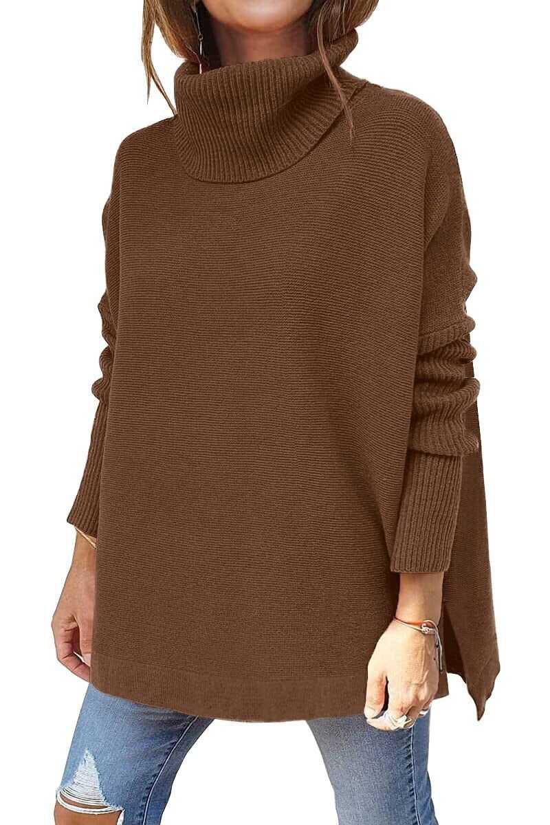 Women's Warm Knit Sweater with Turtleneck | Wool Blend